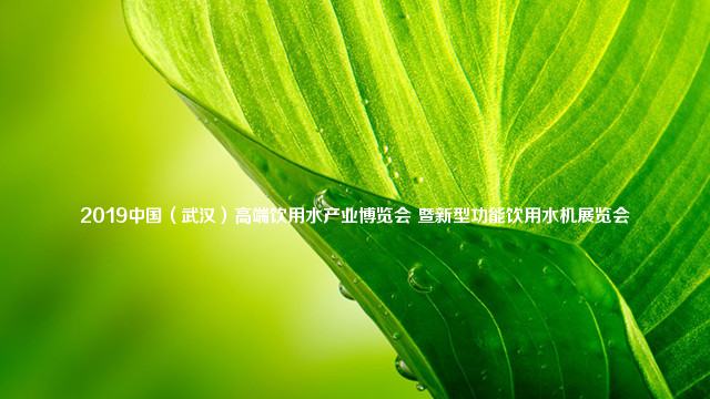 2019中国（武汉）高端饮用水产业博览会暨新型功能饮用水机展览会